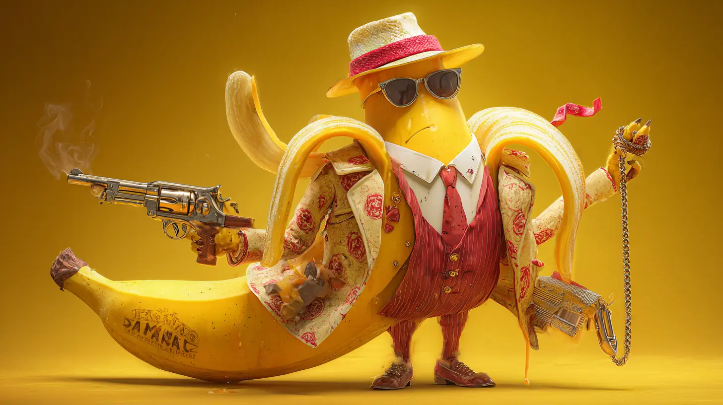 Cool but crazy AI generated gangster bannana
